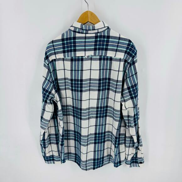 Urban Pipeline Awesomely Soft Blue Plaid Flannel Shirt Button Down Cotton XL - Picture 2 of 5